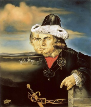 Abstracto famoso Painting - Retrato de Laurence Olivier en el papel de Ricardo III Surrealismo